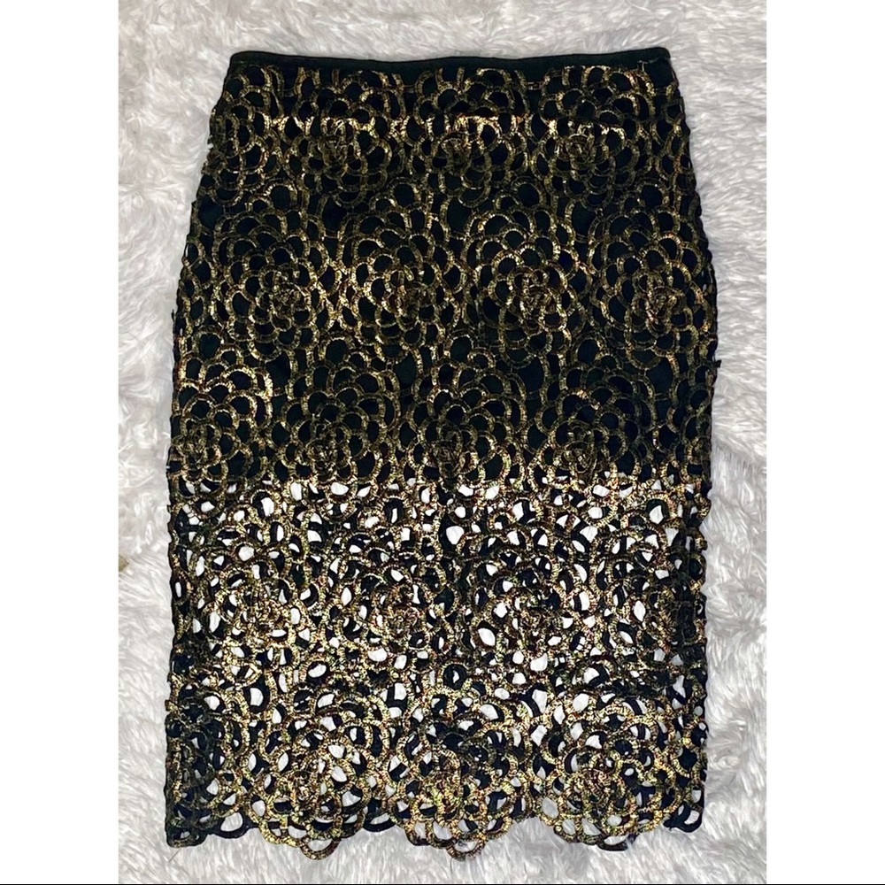 Gold Lace Skirt